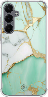 Casimoda Samsung Galaxy A55 shockproof hoesje - Marmer mintgroen