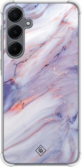 Casimoda Samsung Galaxy A55 shockproof hoesje - Marmer paars Roze