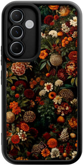 Casimoda Samsung Galaxy A55 zwarte case - Exotic garden Multi