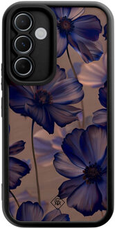 Casimoda Samsung Galaxy A55 zwarte case - Twilight petals Paars