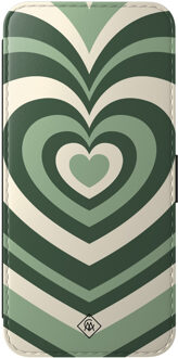 Casimoda Samsung Galaxy A56 flipcase - Hart swirl groen