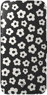 Casimoda Samsung Galaxy A56 flipcase - Retro bloempjes Zwart