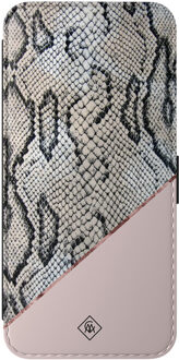 Casimoda Samsung Galaxy A56 flipcase - Snake print roze Paars