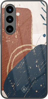 Casimoda Samsung Galaxy A56 glazen hardcase - Abstract terracotta Multi