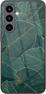 Casimoda Samsung Galaxy A56 glazen hardcase - Monstera leaves Groen