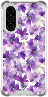 Casimoda Samsung Galaxy A56 shockproof hoesje - Floral violet Paars