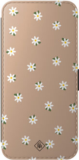 Casimoda Samsung Galaxy A57 flipcase - Sweet daisies Bruin/beige