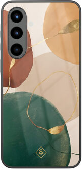 Casimoda Samsung Galaxy A57 glazen hardcase - Earthy luxe Multi