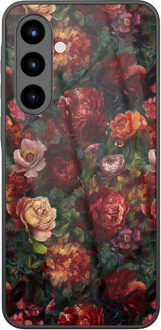 Casimoda Samsung Galaxy A57 glazen hardcase - Floral garden Rood, Multi