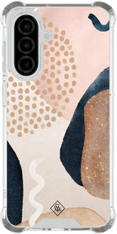 Casimoda Samsung Galaxy A57 shockproof hoesje - Abstract dots Bruin/beige