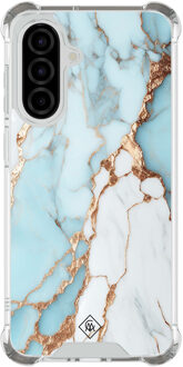 Casimoda Samsung Galaxy A57 shockproof hoesje - Marmer lichtblauw