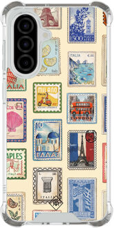 Casimoda Samsung Galaxy A57 shockproof hoesje - Retro postzegels Multi