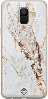 Casimoda Samsung Galaxy A6 2018 siliconen hoesje - Marmer goud Goudkleurig