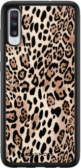 Casimoda Samsung Galaxy A70 hoesje - Golden wildcat Goudkleurig