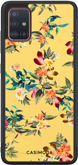 Casimoda Samsung Galaxy A71 hoesje - Florals for days Geel