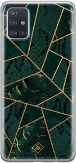 Casimoda Samsung Galaxy A71 siliconen hoesje - Abstract groen