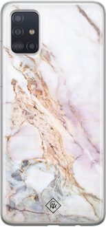 Casimoda Samsung Galaxy A71 siliconen hoesje - Parelmoer marmer Multi
