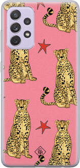 Casimoda Samsung Galaxy A72 siliconen hoesje - The pink leopard Roze