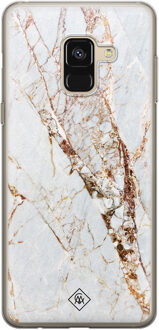 Casimoda Samsung Galaxy A8 (2018) siliconen hoesje - Marmer goud Goudkleurig