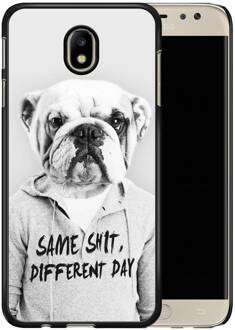 Casimoda Samsung Galaxy J3 2017 hoesje - Bulldog Grijs/zilverkleurig