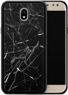 Casimoda Samsung Galaxy J3 2017 hoesje - Marmer zwart