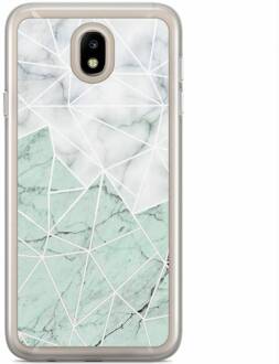 Casimoda Samsung Galaxy J3 2017 siliconen hoesje - Marmer mint mix