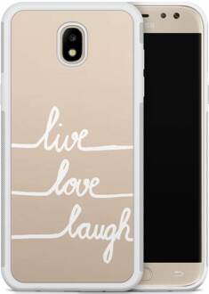 Casimoda Samsung Galaxy J5 2017 hoesje - Live, love, laugh Bruin/beige