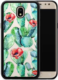 Casimoda Samsung Galaxy J7 2017 hoesje - Cactus crush Rood, Groen