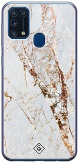 Casimoda Samsung Galaxy M31 siliconen hoesje - Marmer goud Goudkleurig