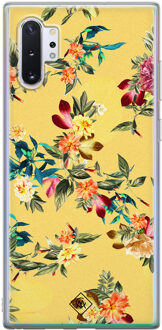 Casimoda Samsung Galaxy Note 10 Plus siliconen hoesje - Floral days Geel