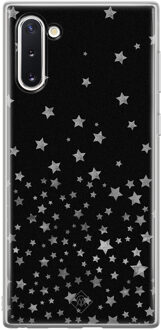 Casimoda Samsung Galaxy Note 10 siliconen hoesje - Falling stars Zwart
