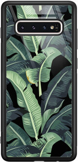 Casimoda Samsung Galaxy S10 glazen hardcase - Bali vibe Groen