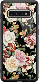 Casimoda Samsung Galaxy S10 glazen hardcase - Flowerpower Multi