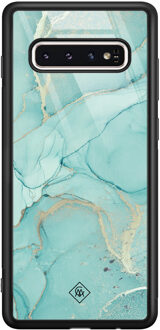 Casimoda Samsung Galaxy S10 glazen hardcase - Touch of mint