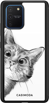 Casimoda Samsung Galaxy S10 Lite hoesje - Peekaboo Zwart, Wit