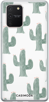 Casimoda Samsung Galaxy S10 Lite siliconen telefoonhoesje - Cactus print Groen