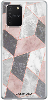 Casimoda Samsung Galaxy S10 Lite siliconen telefoonhoesje - Stone grid Roze