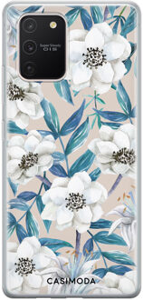 Casimoda Samsung Galaxy S10 Lite siliconen telefoonhoesje - Touch of flowers Blauw