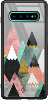 Casimoda Samsung Galaxy S10 Plus glazen hardcase - Marble mountains Multi