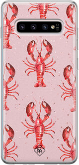Casimoda Samsung Galaxy S10 Plus siliconen telefoonhoesje - Lobster all the way Roze