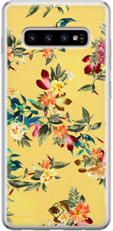 Casimoda Samsung Galaxy S10 siliconen hoesje - Floral days Geel