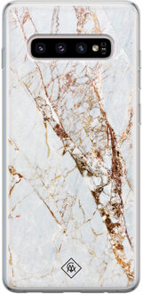 Casimoda Samsung Galaxy S10 siliconen hoesje - Marmer goud Goudkleurig
