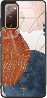 Casimoda Samsung Galaxy S20 FE glazen hardcase - Abstract terracotta Multi