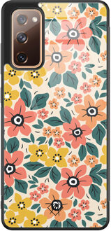 Casimoda Samsung Galaxy S20 FE glazen hardcase - Blossom Multi