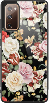 Casimoda Samsung Galaxy S20 FE glazen hardcase - Flowerpower Multi