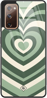 Casimoda Samsung Galaxy S20 FE glazen hardcase - Hart swirl groen