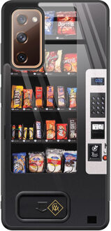 Casimoda Samsung Galaxy S20 FE glazen hardcase - Snoepautomaat Grijs/zilverkleurig