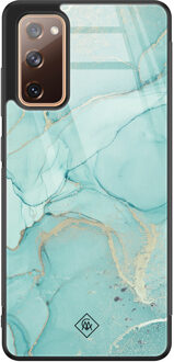Casimoda Samsung Galaxy S20 FE glazen hardcase - Touch of mint
