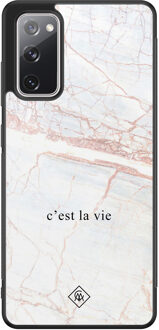 Casimoda Samsung Galaxy S20 FE hoesje - C'est la vie Bruin/beige