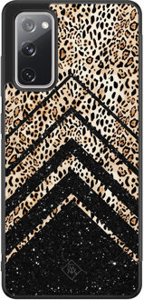 Casimoda Samsung Galaxy S20 FE hoesje - Chevron luipaard Bruin/beige
